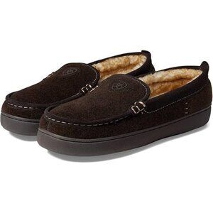 ARIAT Men's Indoor & Outdoor Rubber Bottom Lost Lake Moccasin Slippers brown 10D